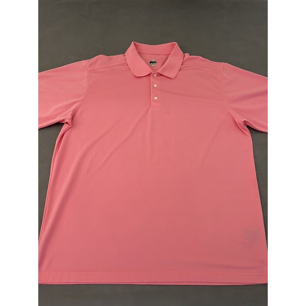 Bolle Golf Tech Mens 2XL Performance Polo Shirt Short Sleeve Salmon